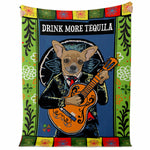 Premium Microfleece Blanket - Drink More Tequila