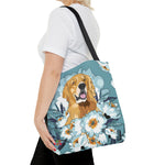 Tote Bag - Golden  Flowers