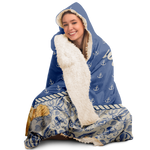 Hooded Blanket - Ahoy Nautical Golden Retriever