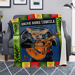 Premium Microfleece Blanket - Drink More Tequila