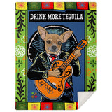 Premium Microfleece Blanket - Drink More Tequila