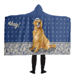 Hooded Blanket - Ahoy Nautical Golden Retriever